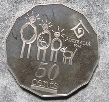 Austrália 1994 Ano Internacional da Família 50 centavos moeda à prova ex conjunto BOM, usado comprar usado  Enviando para Brazil