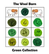 Green wool fibre for sale  CREWE