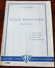 Usado, Partituras de piano VILLA-LOBOS DANSA DO ÍNDIO BRANCO (1941) BRASIL CICLO BRASIL comprar usado  Enviando para Brazil