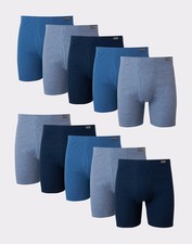 Cuecas boxer azuis sortidas masculinas Hanes FreshIQ com cintura ComfortSoft pacote com 10, usado comprar usado  Enviando para Brazil