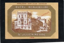 Vieille lithographie vernie d'occasion  Saint-Estèphe