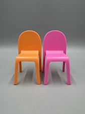 Cadeira de plástico Barbie Dreamhouse Furniture FHY73 rosa e laranja conjunto de 2 comprar usado  Enviando para Brazil