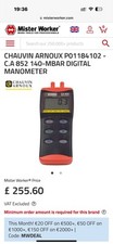Digital manometer chauvin for sale  AYLESBURY