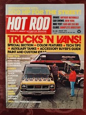 ¡Camiones y furgonetas raros cargador de autos HOT ROD agosto de 1974! segunda mano  Embacar hacia Mexico