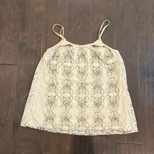 Regata de renda de fada malha frisada marfim médio transparente boho festival forrado ajustável comprar usado  Enviando para Brazil