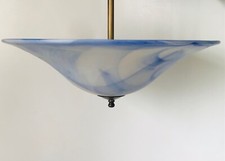 Luminária e abajur pingente de teto de vidro efeito mármore azul – 2 lâmpadas – 45cm D comprar usado  Enviando para Brazil