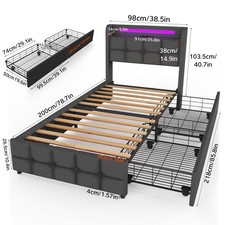 Led doppelbett 140x200cm gebraucht kaufen  Ginsheim-Gustavsburg