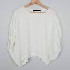 [ ZARA ] Womens White Short Sleeve Blouse Top | Size M or AU 12, usado comprar usado  Enviando para Brazil