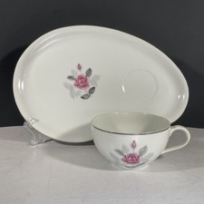 Conjunto de lanche de porcelana Arita China Japão rosa prata acabamento prato e xícara comprar usado  Enviando para Brazil