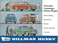 Folheto automático - Hillman - Novo Husky duas portas 4 vagões de estação de passageiros (A1333)  comprar usado  Enviando para Brazil