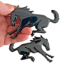 Usado, Emblema Fender brilho preto pônei cavalo tampa traseira emblema de metal Ford Bucking Bronco comprar usado  Enviando para Brazil