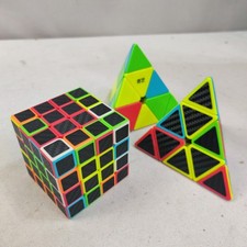 Quebra-cabeças sem adesivo CuberSpeed Pyraminx e outros quebra-cabeças 2x Pyraminx 1x 4x4x4  comprar usado  Enviando para Brazil