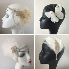 Ivory feather rhinestone for sale  BRISTOL