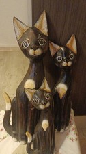 Holzfiguren katzen katzenfamil gebraucht kaufen Holzfiguren katzen katzenfamil gebraucht kaufen  Deutschland
