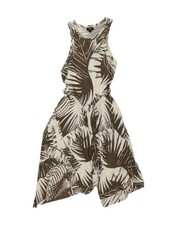 Vestido assimétrico feminino Mossimo padrão abstrato Reino Unido 6 XS cáqui DA87 comprar usado  Enviando para Brazil