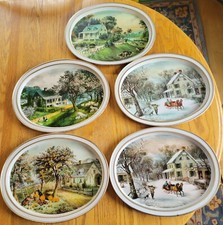 Currier ives oval for sale  Winona