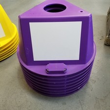 Tampa de controle de inventário Uline cone roxo magnético apagamento a seco quantidade 8 comprar usado  Enviando para Brazil