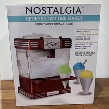 Nostalgia Retro Snow Cone Maker 20 xícaras capacidade lâmina de aço inoxidável testada comprar usado  Enviando para Brazil