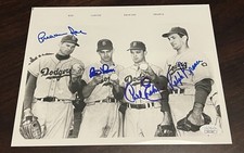 Usado, Preacher Roe, Clem Labine, Carl Erskine & Ralph Branca assinado 8x10 JSA!!! comprar usado  Enviando para Brazil