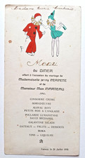 Juillet 1930 menu d'occasion  Paris XI