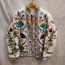 Jaqueta bordada à mão, jaqueta Tnt Suzani, algodão Suzani, jaqueta vintage comprar usado  Enviando para Brazil