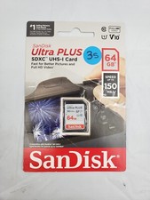 Novo Cartão de Memória SanDisk - Ultra PLUS 64GB SDXC UHS-I Vídeo Full HD, usado comprar usado  Enviando para Brazil