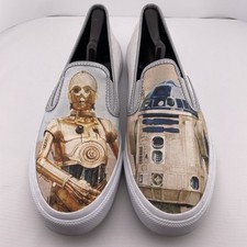 Tênis masculino barco Sperry tamanho 10 STAR WARS C-3PO & R2-D2 lona slip on comprar usado  Enviando para Brazil