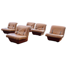 Usado, Mid-century modern Italian Modular Leather Sofa by Lev & Lev, 1970s comprar usado  Enviando para Brazil