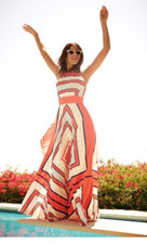 Cachecol ELIZA J estampa crepe de chinês fit & flare maxi (tamanho 8) comprar usado  Enviando para Brazil