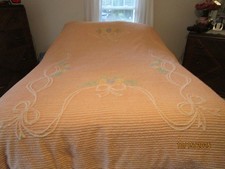 Vintage orange chenille for sale  Burlington