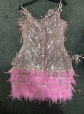 Pink sequined feather for sale  UK