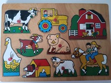 Kleinkinder holz puzzle gebraucht kaufen  Kelkheim