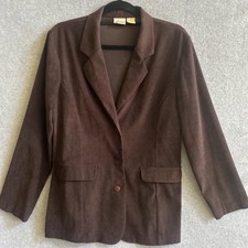 Jaqueta/blazer ANNA marrom chocolate camurça forrada três botões frontal tamanho médio comprar usado  Enviando para Brazil