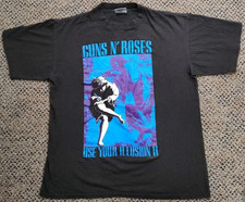Camiseta Guns N' Roses - Use Your Illusion Tour 1991 - Tamanho Grande Original comprar usado  Enviando para Brazil