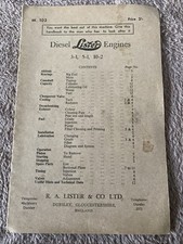 Lister manual 2 for sale  SUDBURY