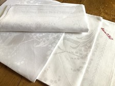 White linen damask for sale  LUTTERWORTH