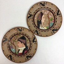 Coppia piatti ceramica usato  Vinci