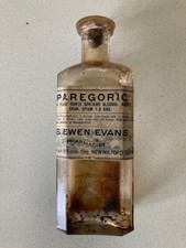 Frasco de Medicina Paregórico Vintage, VAZIO, Evans Pharmacist New Milford, CT comprar usado  Enviando para Brazil