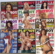 Lote de 12 revistas Playboy vintage completo 2003 ano todas as edições com banca de jornal dobrável central comprar usado  Enviando para Brazil