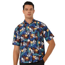 Masculino Hawaiian Floral Verão Camiseta Manga Curta Festa Na Praia Blusa Casual Tops comprar usado  Enviando para Brazil