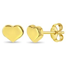 Usado, Brincos TIny coração inchado crianças/crianças/meninas - Ouro 14k comprar usado  Enviando para Brazil