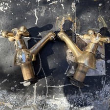Pair vintage brass for sale  WARWICK