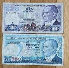 Billets turque 500 d'occasion  Grenoble-