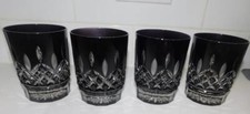 Conjunto de 4 copos de uísque Ajka preto corte para cristal transparente DOF moda antiga comprar usado  Enviando para Brazil