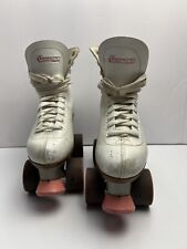 Patins quadriciclos clássicos femininos Chicago Skates, brancos, tamanho 6 bem usados comprar usado  Enviando para Brazil