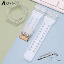 Pulseira de relógio de borracha com fivela de ouro + estojo para Casio G-Shock GA-100/GA-110/GAX100 comprar usado  Enviando para Brazil
