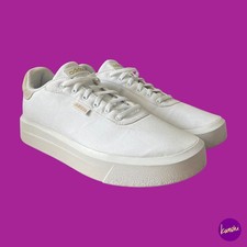Używany, ADIDAS Court Platform Damskie płócienne trampki, białe/kremowe, UK 7/EU 40.6/US 8.5 na sprzedaż  Wysyłka do Poland