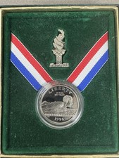 Moeda dos Jogos Olímpicos de 1996 dos EUA da Natação Olímpica do Centenário de Atlanta caixa em perfeito estado EUA comprar usado  Enviando para Brazil