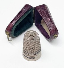 Silver thimble leather for sale  SALISBURY
