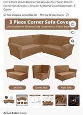 Piece velvet recliner for sale  Compton